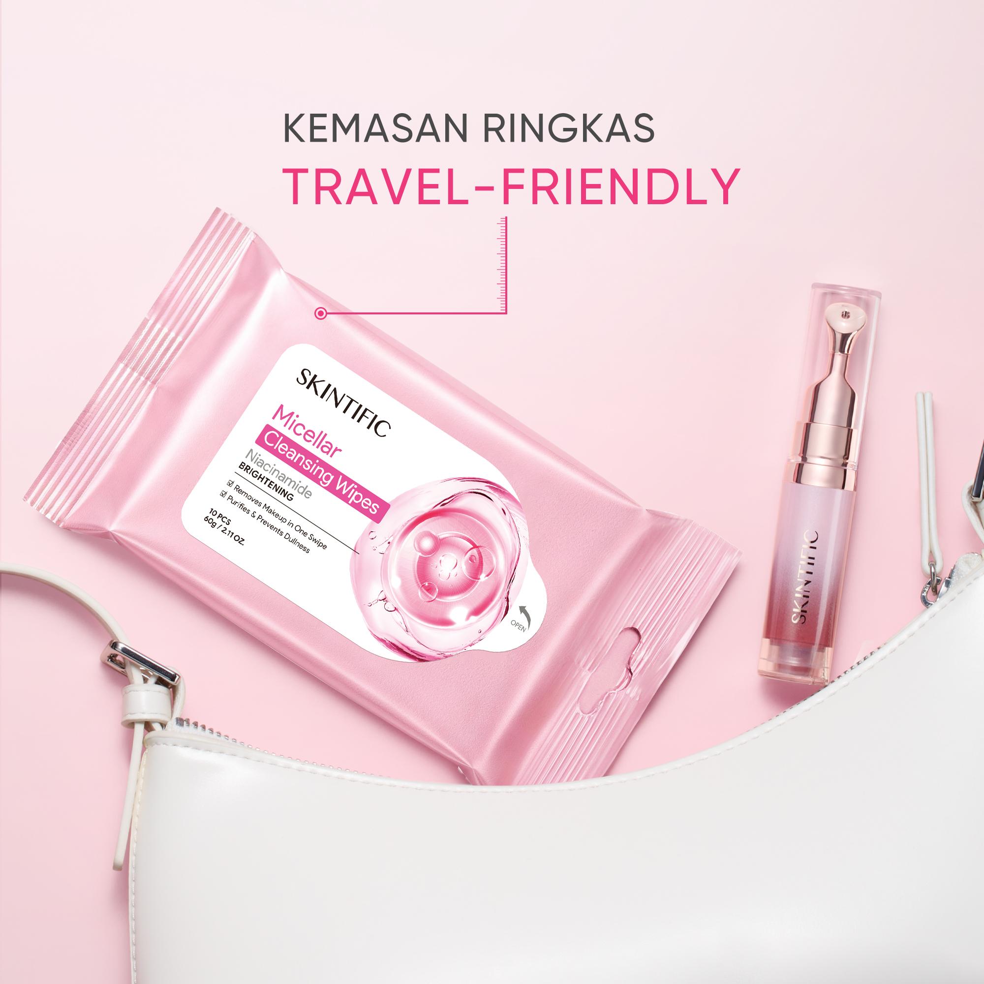 [NEW LAUNCH]  SKINTIFIC | Micellar Cleansing  Wipes/Cleansing  Tissue- 10 Sheets | -Cleansing Tissue Makeup Remover Wipes Niacinamide Brightening & Centella Acne Care