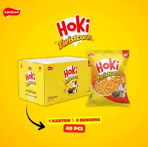 Hoki Twistcorn Rasa Jagung Bakar | Snack Ciki Berhadiah | Hokifood | Camilan Viral | Isi 1 Dus (40pcs)