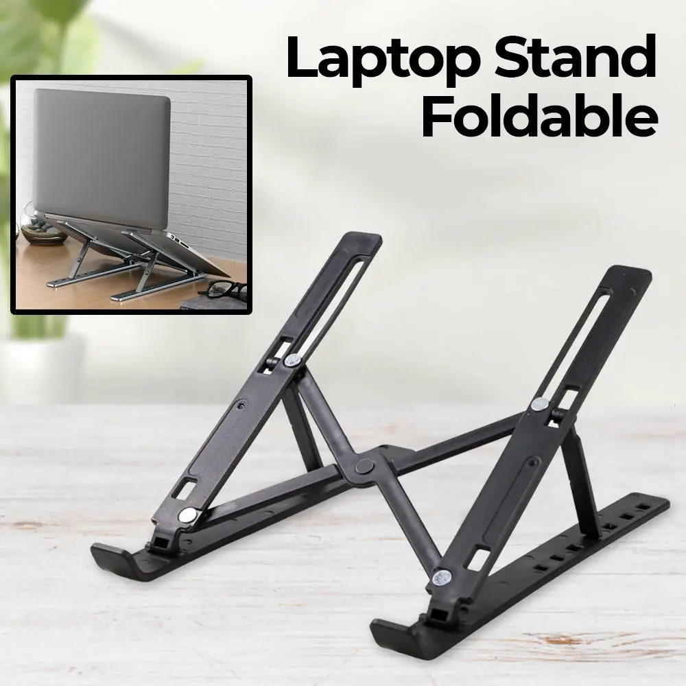 Laptop Stand Riser Foldable Adjustable Plastik 12-17 Inch 7Level Computer Stiker