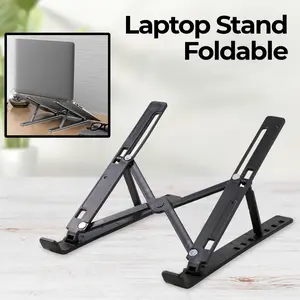 Laptop Stand Riser Foldable Adjustable Plastik 12-17 Inch 7Level Computer Stiker