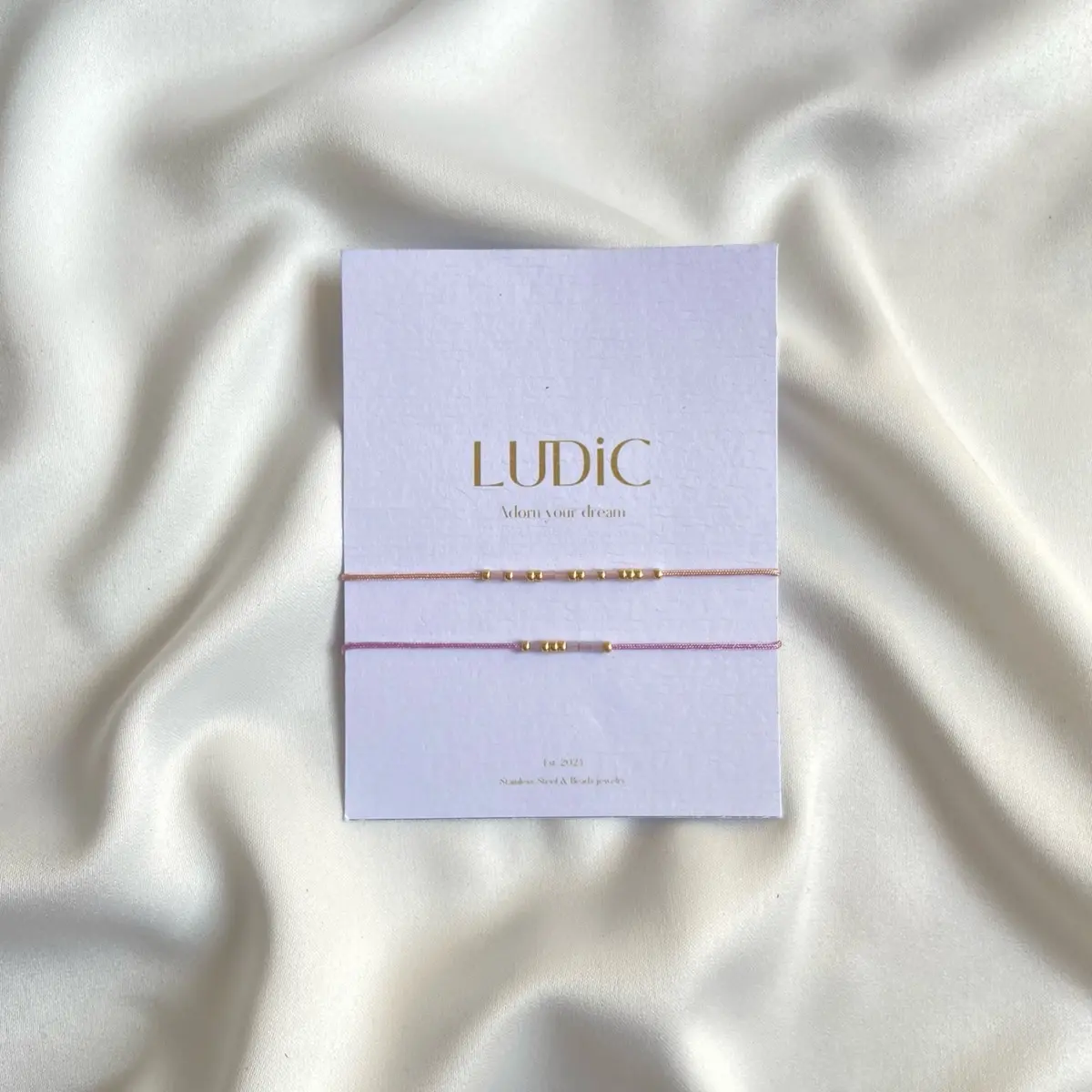 LUDIC. MORSE CODE gelang serut custom aesthetic