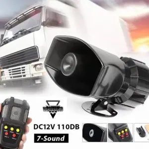 Klakson Sirine Polisi + Microphone 7 Suara Untuk Mobil Motor Bus Truck Universal (12V 50W DC12V 110dB)