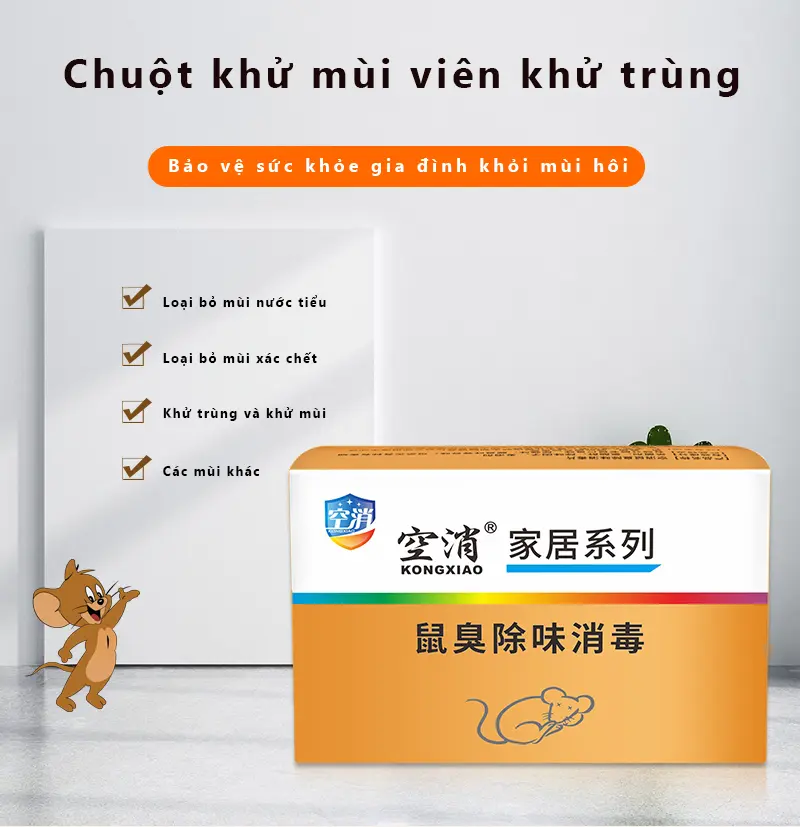 Máy khử mùi chuột, KONGXIAO, Viên khử mùi, Đóng hộp, Tặng kèm bình tưới nước 250ml, Khử trùng và khử mùi, Loại bỏ mùi nước tiểu thú cưng, mùi chuột, phân và mùi nước tiểu, mùi thối, Thích hợp cho sử dụng Trong Nhà, nhà bếp và phòng tắm, Khử mùi lâu dài