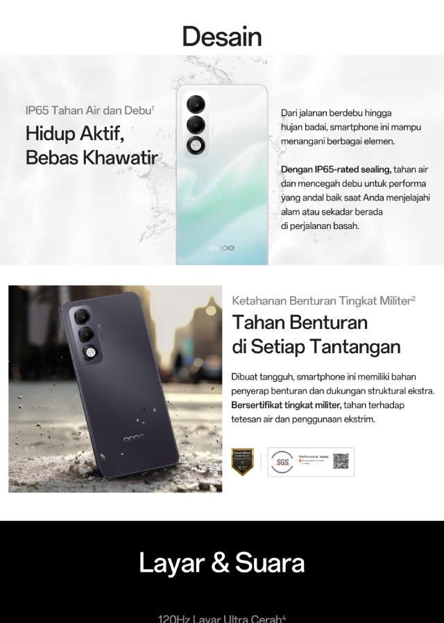 [AFDHAL APPROVED] OPPO A5i Pro 5G 8GB/256GB (IP65 Water-Resistant, 6000mAh Large Battery, 45W SUPERVOOC Flash Charge, Military-Grade Shock Resistance)