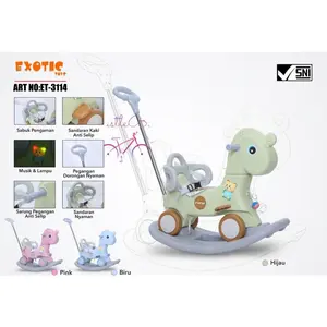 Kuda Ayunan Exotic ET3114 Rocking Horse Kursi Goyang Dorongan Mobilan 1-3 Tahun Uniseks