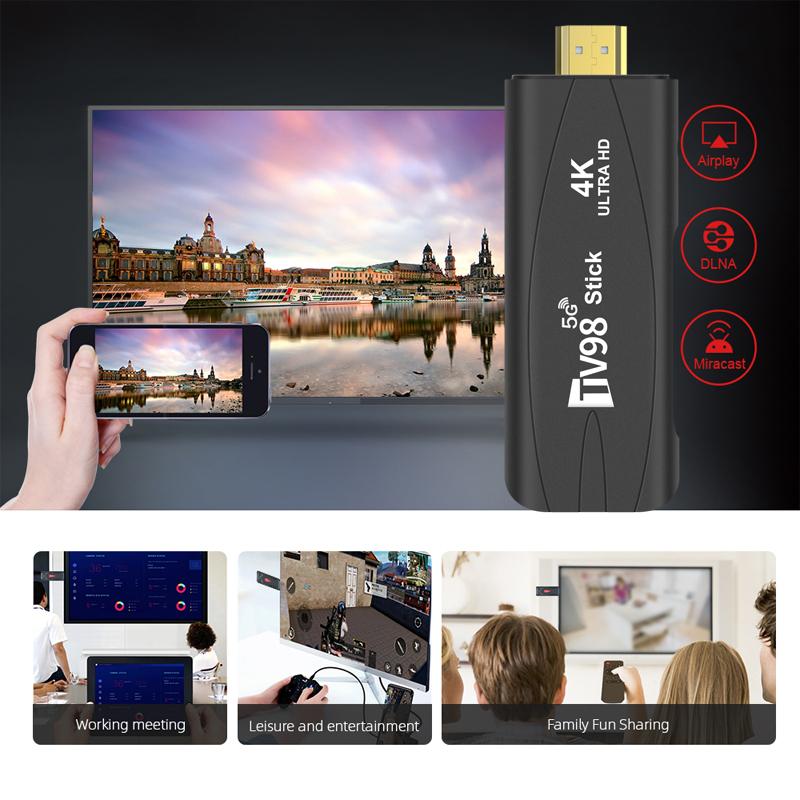 Product Introduction of 2025 Smart TV Stick TV98 4K 5G WiFi 8GB+128GB Android 12.0 HD Media Player Set-top Box Android Google Assistant Netflix Android TV Box 34