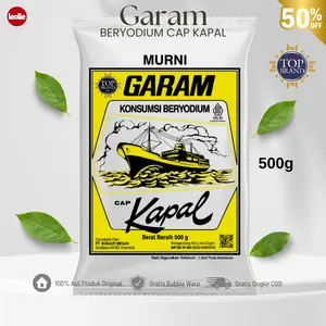 Garam Dapur Cap Kapal 500 Gram Beryodium Asli Original