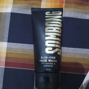 SOMBONG 5-in-1 Face Wash With Coffee & Ginseng 100ml Sabun Muka Pria Membersihkan Mencerahkan Wajah Niacinemide Panax Ginseng Caffeine Menthol Allantoin