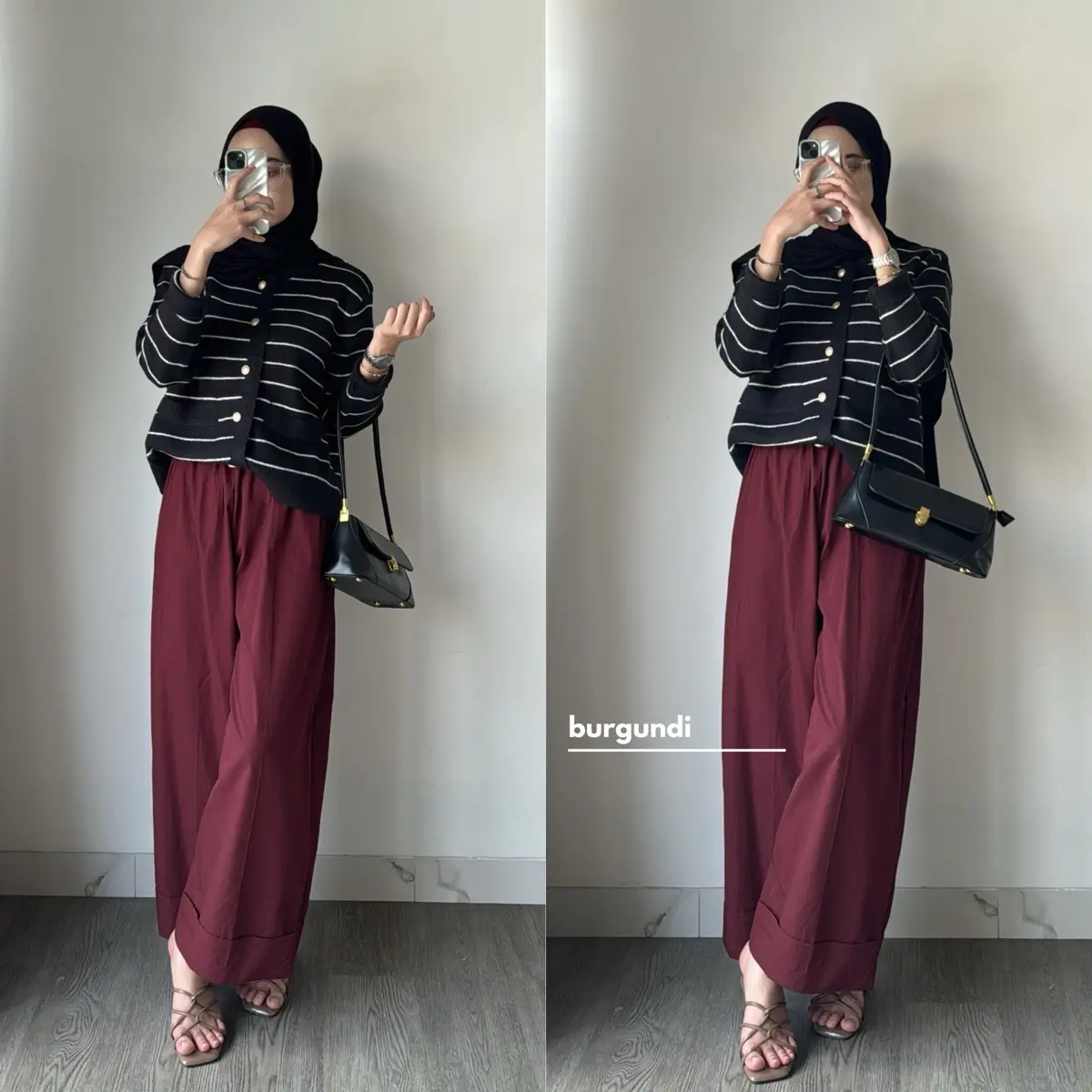 WIDIE WIDE LEG PANTS by Leody || kode (1699) ||celana wanita panjang kulot katun
