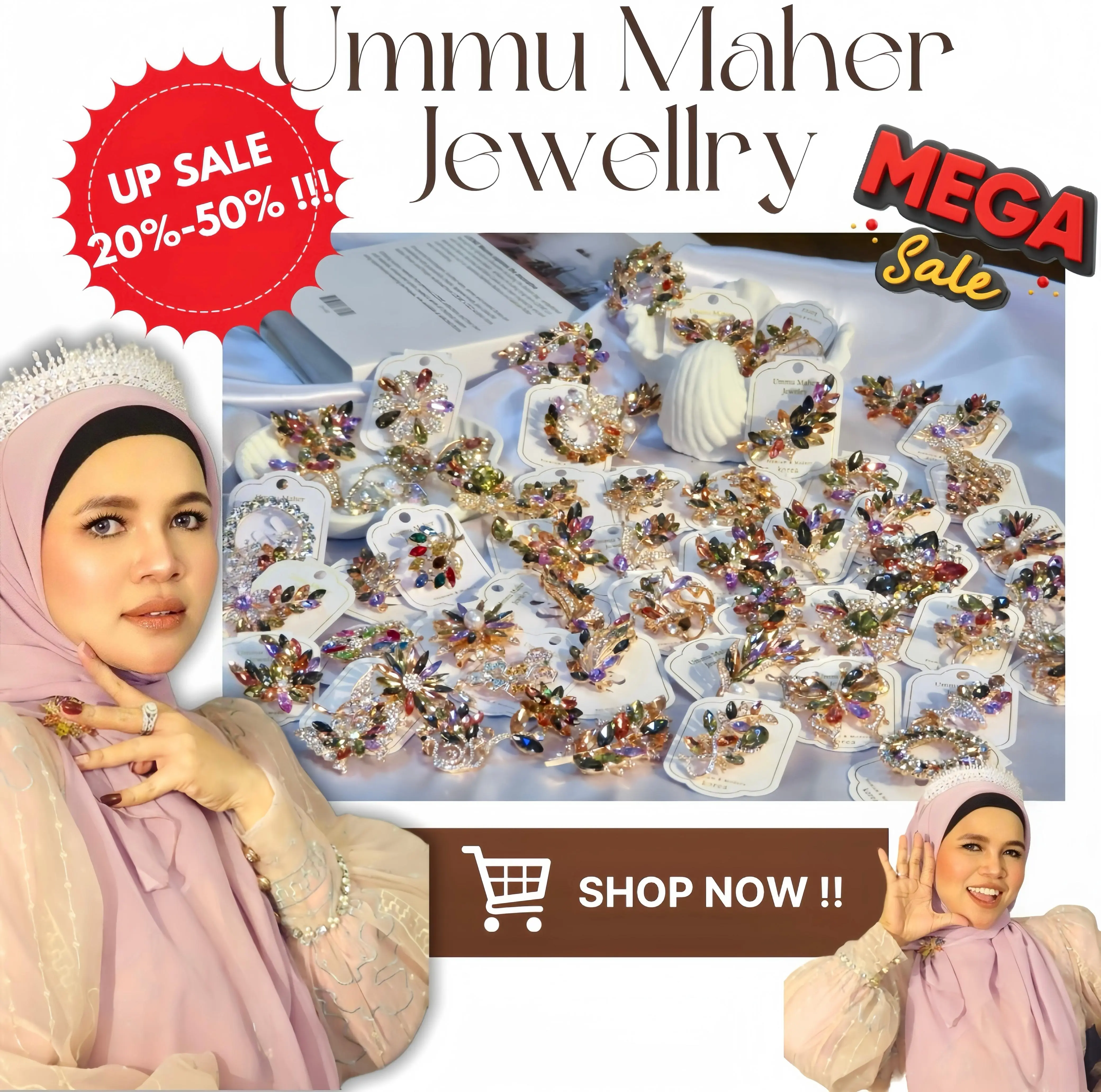 [KODE BERLIAN] EKSLUSIF AKSESORIS ISLAMI BROS PIN HIJAB CANTIK & ELEGAN TANAH ABANG TUM