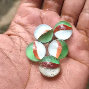 paket 5 kelereng jadul tiga warna