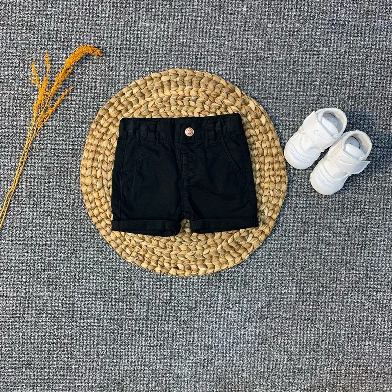 Celana pendek anak laki laki import warna putih , coklat, navy & hitam umur 9 bulan - 4 tahun Katun 3