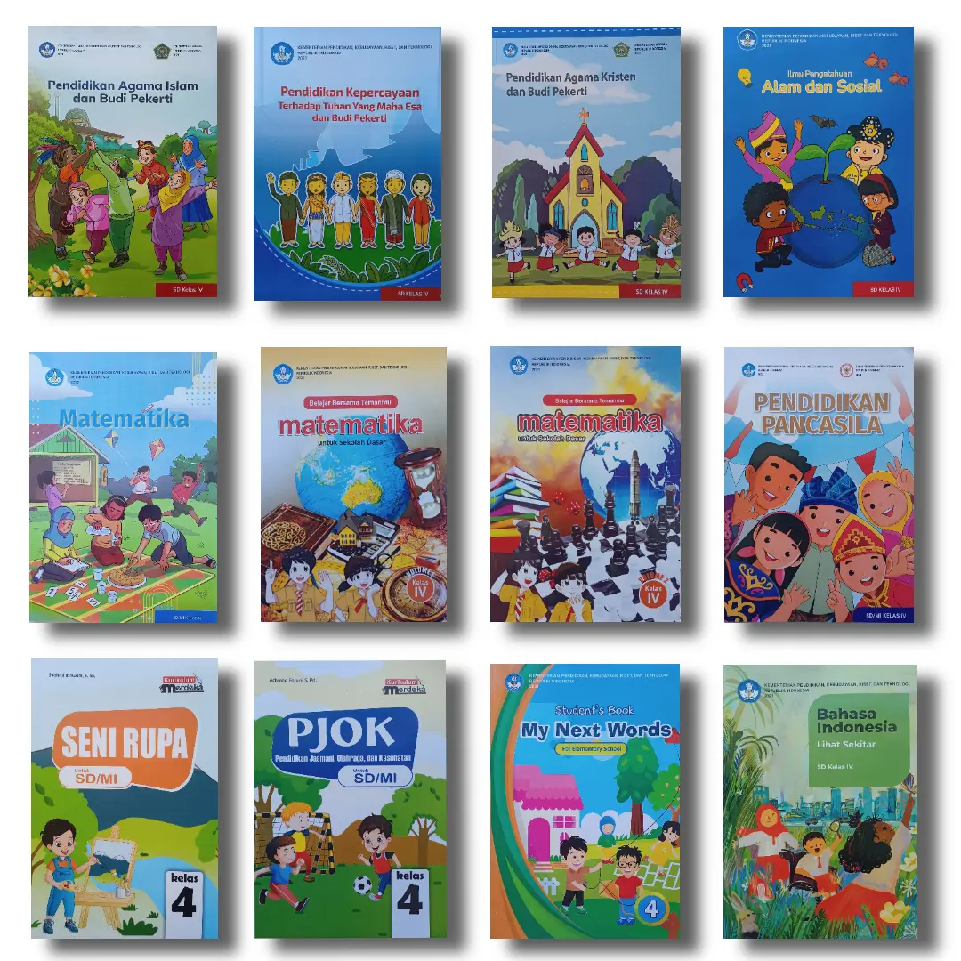 Buku Kurikulum Merdeka SD Kelas 4 Kurikulum Penggerak Revisi Terbaru Kemendikbud Matematika Bahasa Indonesia Inggris Agama Islam Ilmu Pengetahuan Alam Sosial