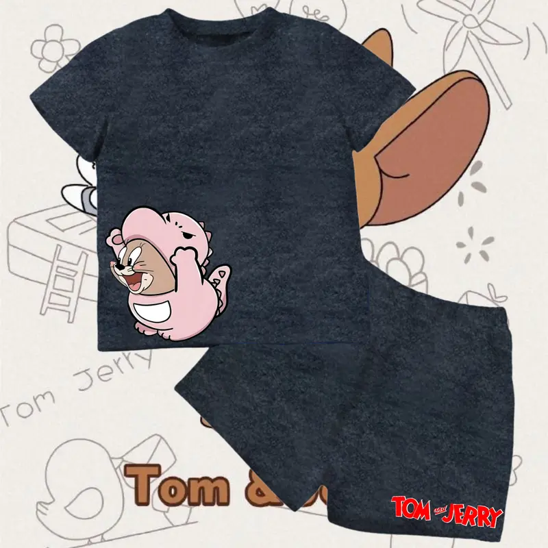 Setelan anak anak gemes Setelan anak Misty Baju Setelan atasan dan bawahan motif misty Muat sampai usia 5 tahun Bahan Katun baju tidur Baju santai anak anak 8
