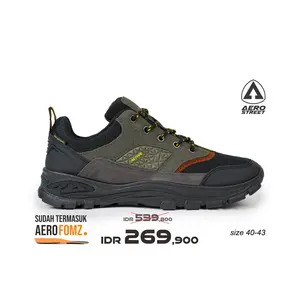 Aerostreet 40-43 Active Low Hitam Army Kuning - Sepatu Sneaker Boots