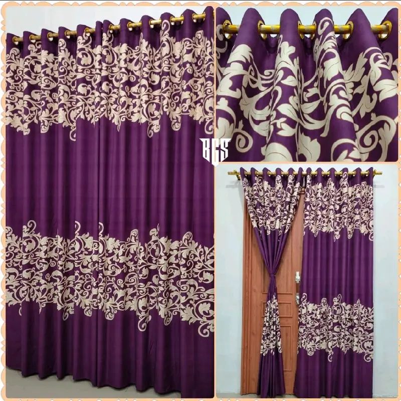 Gorden Smokring 12 Ring Murah Aesthetic Kain Gold Gorden - Lebar 120cm Tinggi 230cm Jendela Curtain Pintu 3