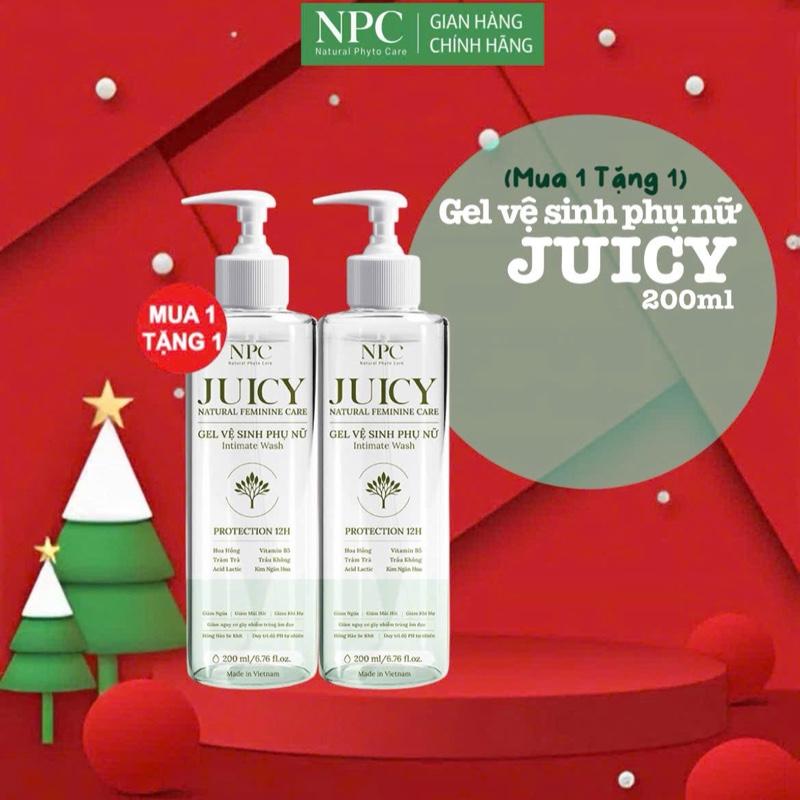 MUA1 TẶNG1 Gel vệ sinh NPC Juicy chai 200ml trầu không tràm trà an toàn cho mẹ bầu không parẩbens- dung dịch vệ sinh phụ nữ Women