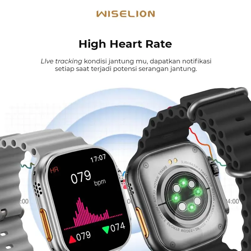 Jam Tangan Pintar Digital KW900 Ultra 2 Bluetooth dengan Layar Sentuh Penuh Warna dan Fitur Kalkulator - Monitor, Kaca, Silver, Telepon 2