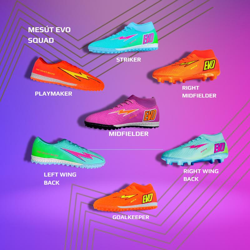 Giày Đá Bóng Mesút EVO 2 Loại Đế Đinh TF và FG Tặng Tất & Túi Rút