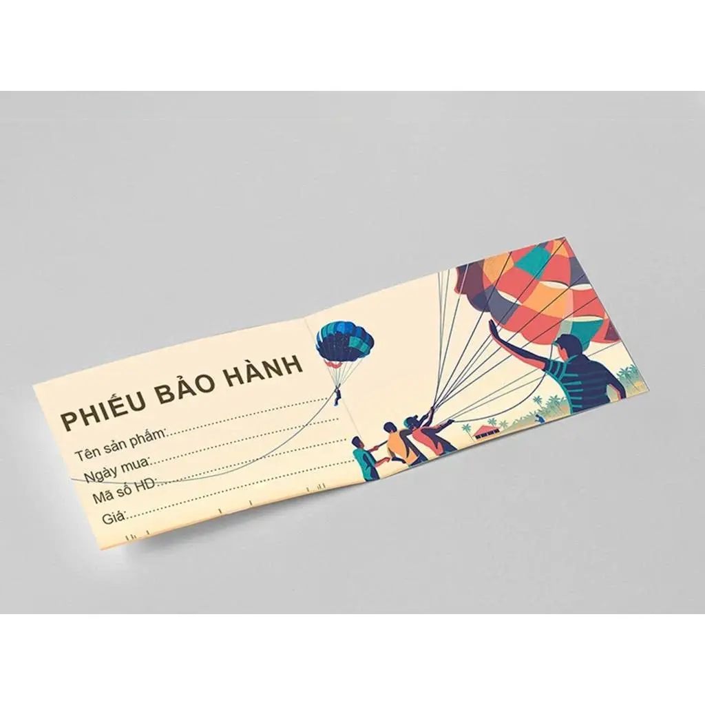 Phiếu bảo hành - tăng voucher và hướng dẫn sử dụng bảo quản
