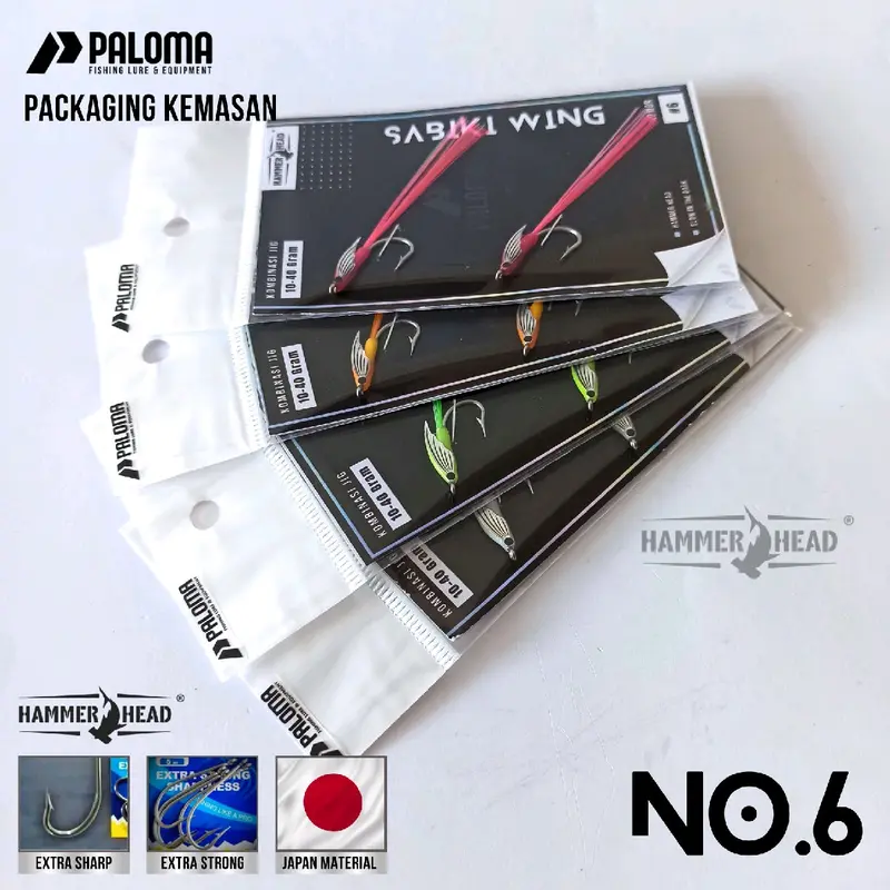 Sabiki Resin Wing Isi 2 Kail Nomor 6 Umpan kotrekan 6