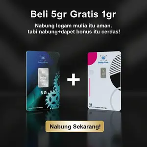 Baby Silver Perak Murni 99.9% Logam Mulia 5 Gram