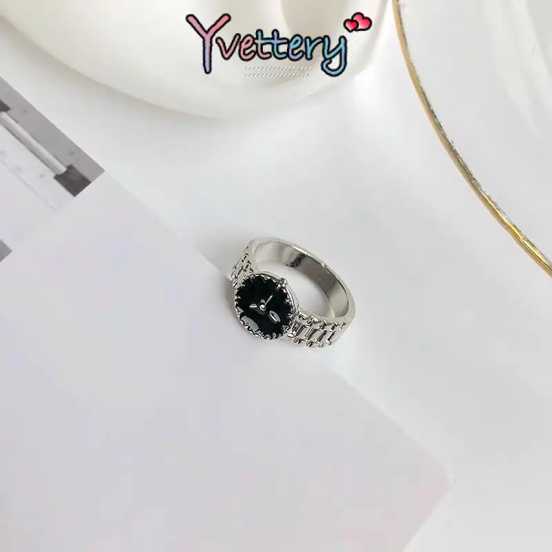 ❤️COD Cincin Watch Design Emas Perak Korean Ins Untuk Pria Dan Wanita Personalize Ring-Yy 7