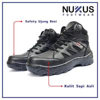 Gambar Nukus Footwear Sepatu Safety Hiking Ujung Besi Kulit Sapi Asli - SB 03GB - Hitam, 38 dari NukusFootwear Kota Malang 5 Tokopedia