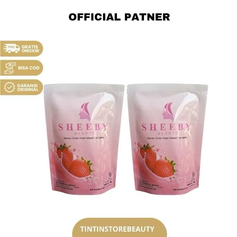 Sheeby Beauty 2Pcs Minuman Collagen Rasa Strawberry - Whitening Booster