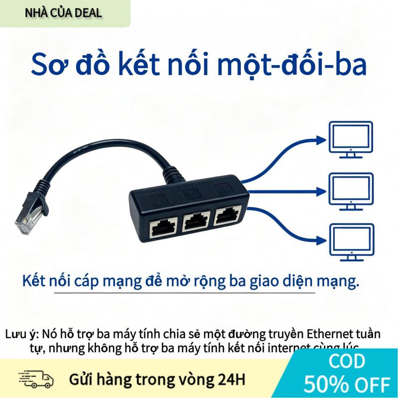 【COD】Cáp Chia Mạng Ethernet RJ45, Bộ Chia Cổng Mạng LAN Tiện Lợi Cho PC,…