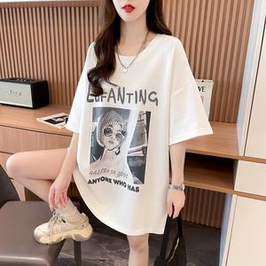 This is a loose, half-sleeved T-shirt for women with a cute back cut-out design. Made of pure cotton, it is a trendy and youthful long T-shirt in a Korean style. sora  clothing plaid  shirt cemi  shirt tighter  shirt yabi  fashion