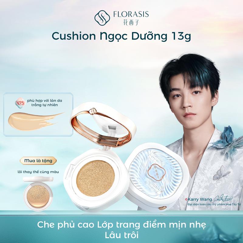   Miễn Phí Lõi Thay Thế  Hoa Tây Tử Cushion Ngọc Dưỡng 13g Florasis  Main  
