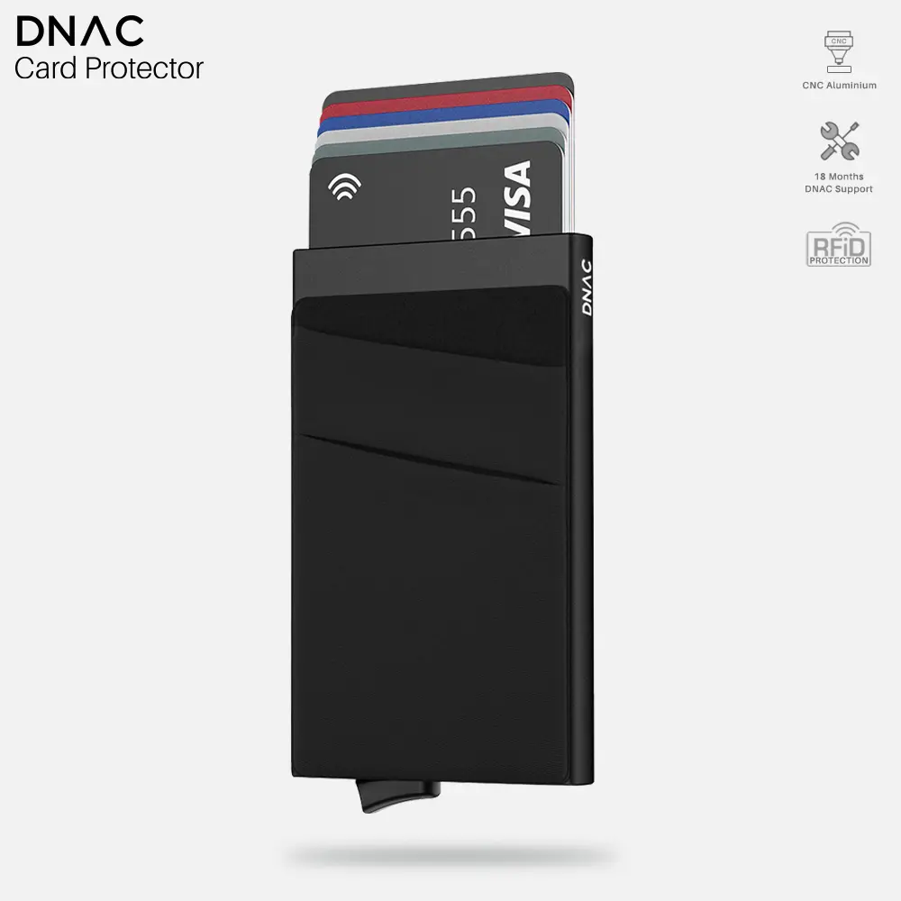 DNAC Smart Wallet Card Holder RFID Dompet Kartu Minimalis - Black