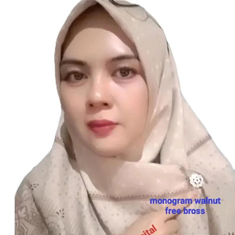 Voal Digital Print Kerudung Segi Empat Hijab Motif Sublim bonus bross cantik 0