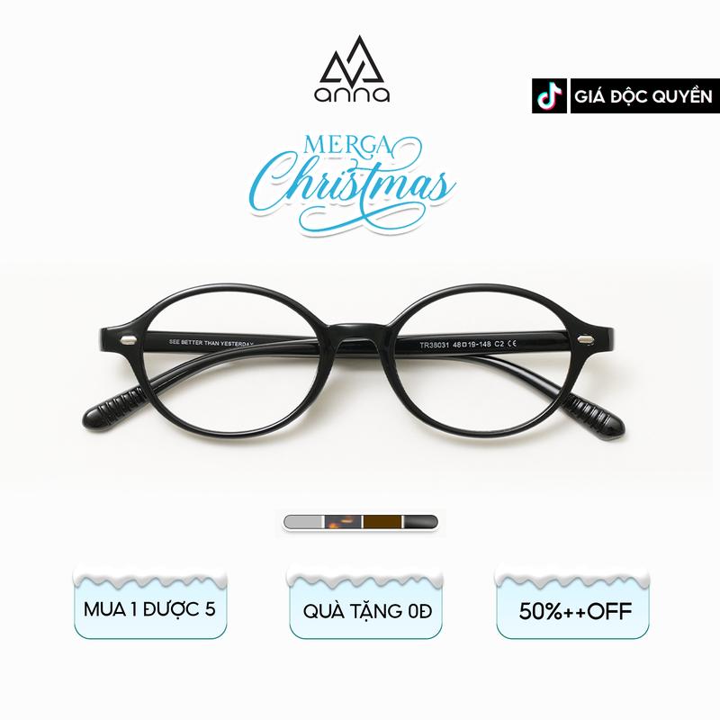 Gọng Kính ANNA Dáng Elip Nhựa Dẻo Siêu Nhẹ Bền Đẹp 38031