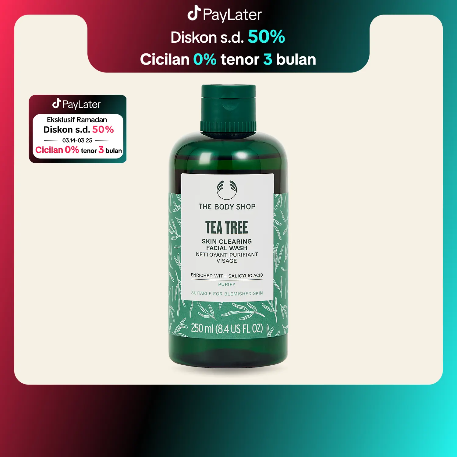 The Body Shop Tea Tree Skin Clearing Facial Wash 250ml
