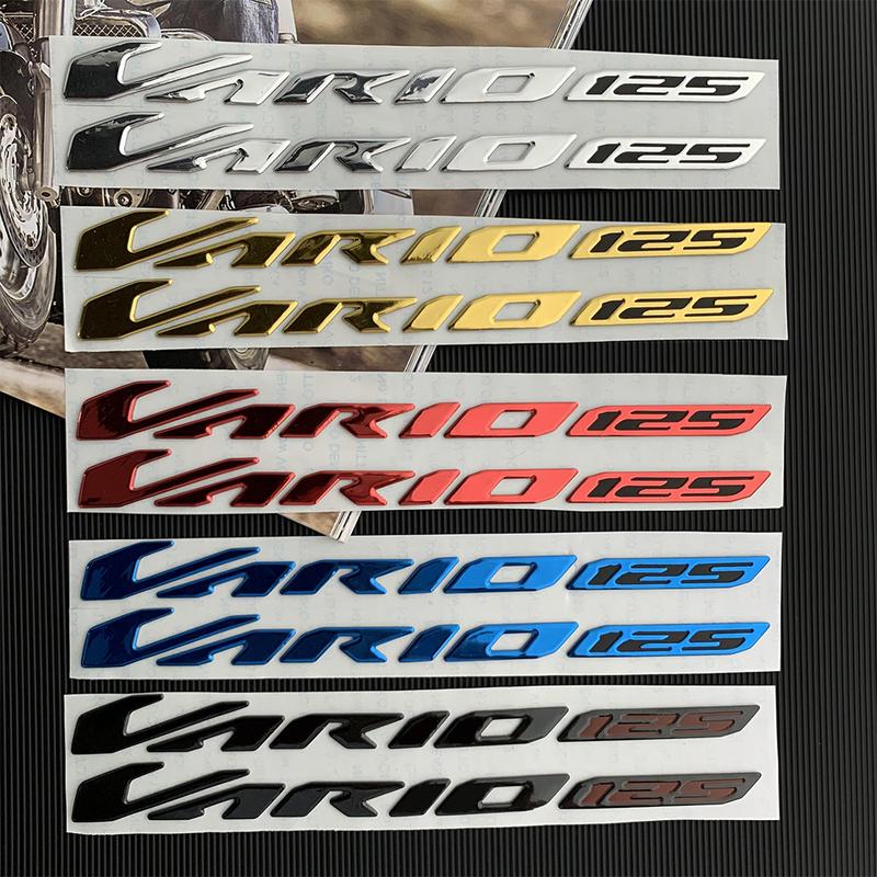 Honda Vario 125 hoặc 150 Miếng Dán 3D Quốc Huy Chrome Vàng Đỏ Đen Màu Xanh Dương Cho Trái Và Phải Trang Trí Thân Xe Máy tem   Vario