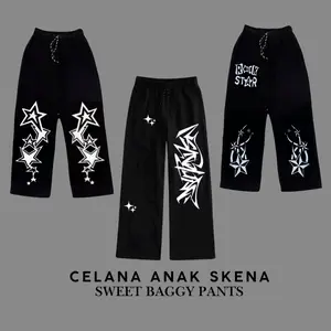 Celana Baggypants Anak Skena Rock Star Bintang Motif Unik Terbaru Usia 7-12 Tahun Kualitas Murah Berkualitas Baggy Panjang