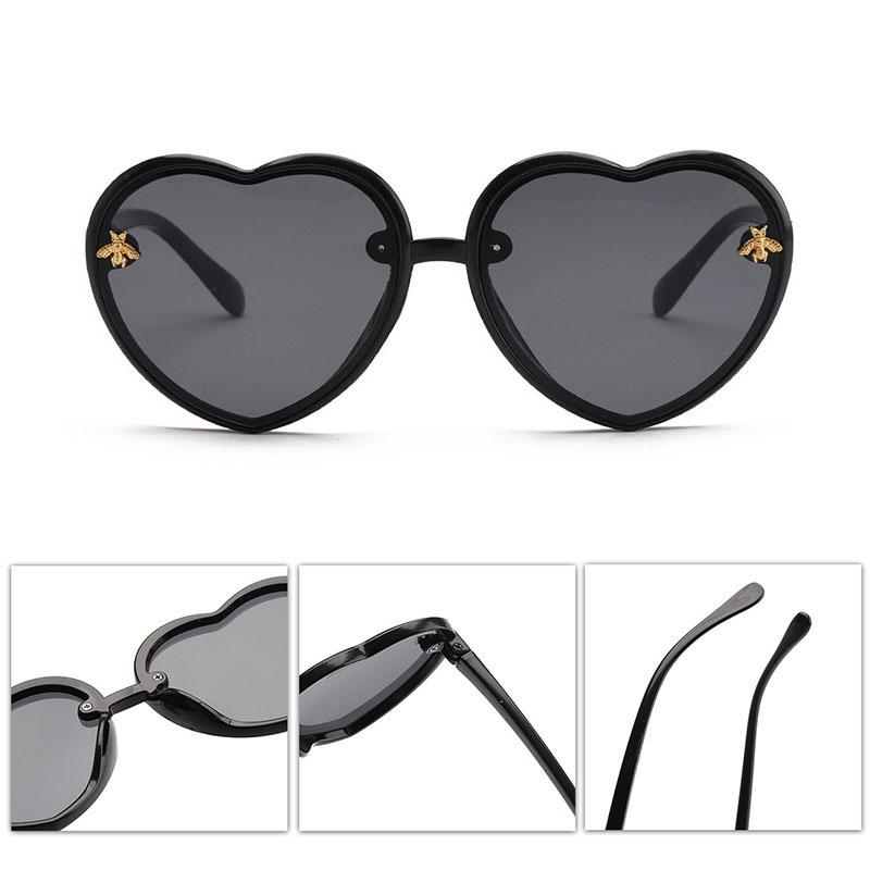 Product Introduction of 2-12Y Heart Frame Kids Sunglasses Children Retro Cute Cartoon Bee GlassesGirls Boys Fashion Eyeglasses 5