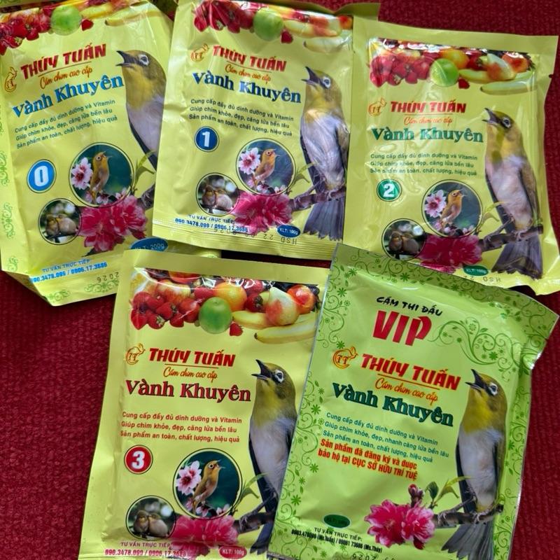 Cám khuyên thuý tuấn  số 1 cám thuý tuấn 1, 2, 3, 0, Vip thức ăn cho chim vành khuyên ( gói 100g )