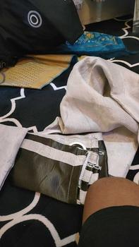 Product Review of gorden jendela rumah bahan blackout semi bludru motif embos model smokring from H**m 2