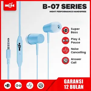 Headset Indo.k B-07 Super Bass Earphone Murah Gaming Ada Microphone