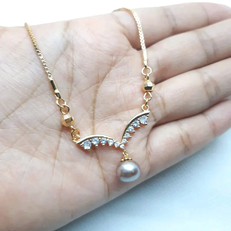 Gratis Cincin - Kalung Putri Permata Cantik Mutiara Asli Bersertifikat 6