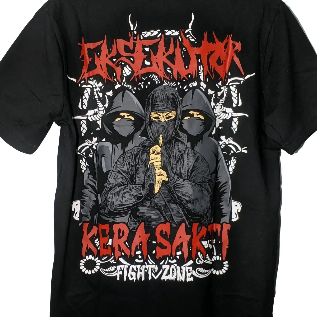 Ts Eksekutor kera catton combed 24s sablon Pastisol  Pria Keren Kaos Distro Baju Katun Hitam Motif Oblong T-Shirt Cowok Vespa