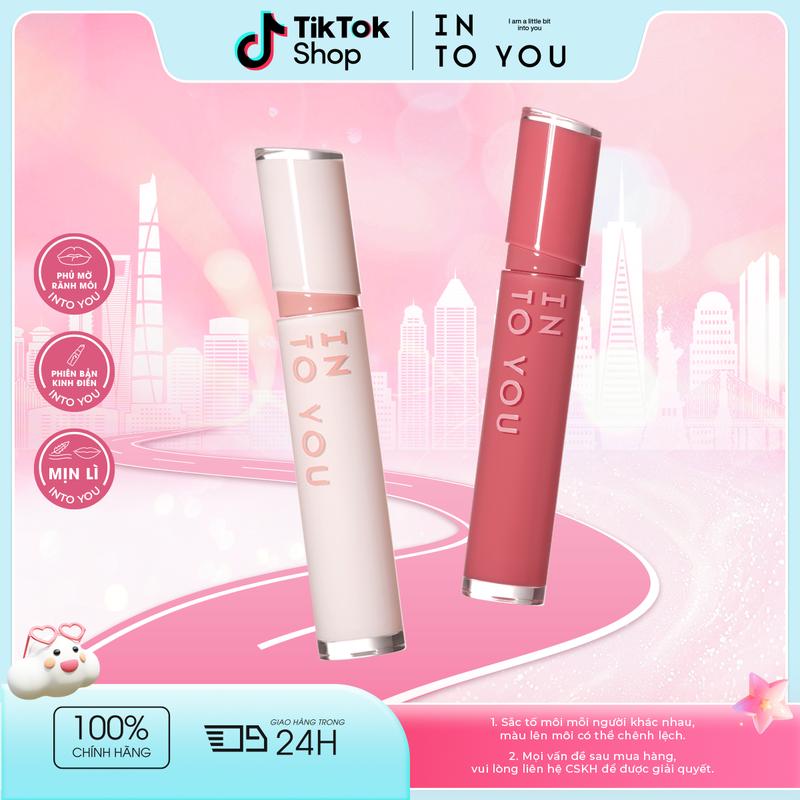   KOL  - MUA 1 TẶNG 1 FULL SIZE Son Tint Bóng INTO YOU Dưỡng Ẩm Tạo Hiệu Ứng Căng Mọng Makeup Nữ Liptick Gloss GW 