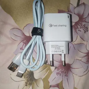 FULKOM Armor Series - Paket Charger FC300A+FK600C 38W Fast Charging USB Type A to C Kabel Braided Kuat CCC Certified