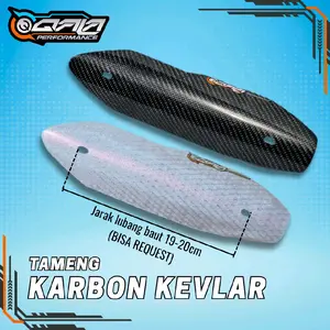 Cover Pelindung Tameng Knalpot Karbon Kevlar QALA PERFORMANCE – Tahan Bentur, Tampilan Racing Elegan Sporty