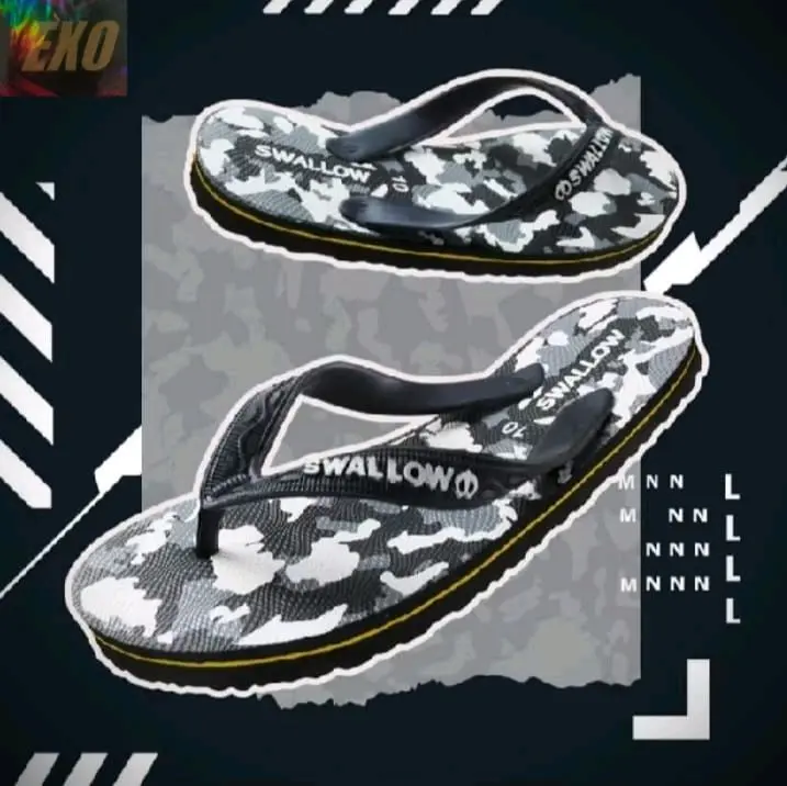 Sandal jepit merk Exo model army bahan karet awet tahan lama