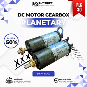 Dinamo DC Motor Planetary Gearbox 18V 0.37A 510Rpm Ratio Gearbox 1:6.25 cocok untuk Robotik dan Mekanisme Kecil