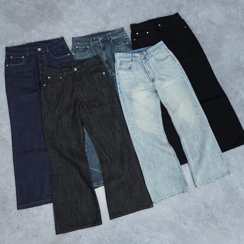 Hieuvt x HLJ Quần Jean wash ống loe nhẹ